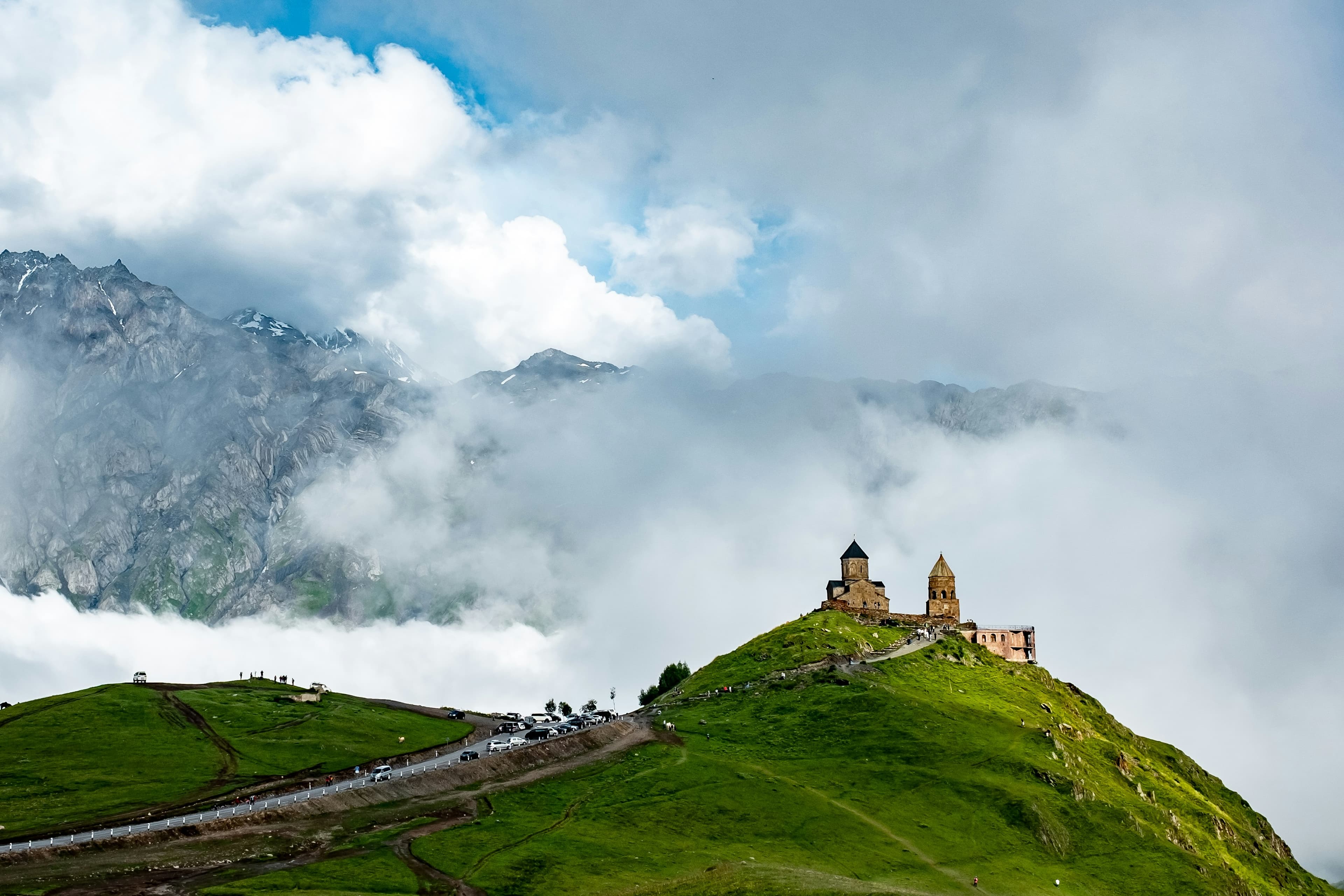 Mountain landscape in Kazbegi